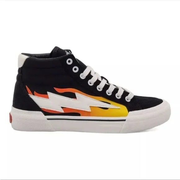Revenge x Storm High Top Black Flame Sneakers